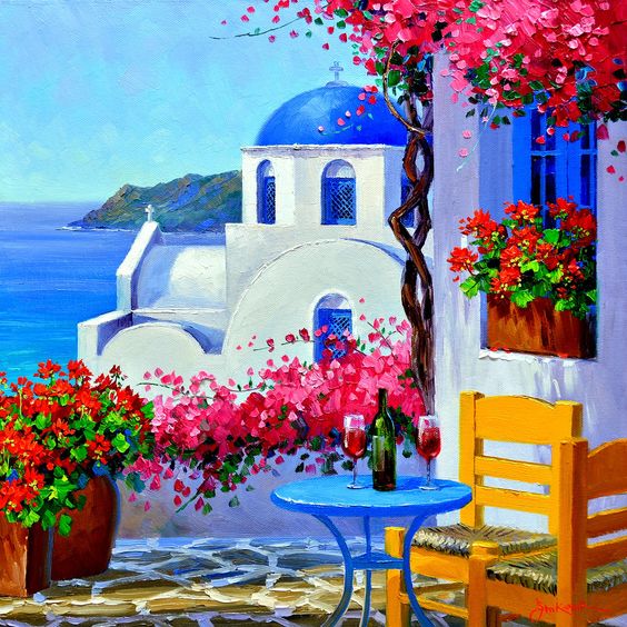 Mikki Senkarik - "Romance in Santorini"