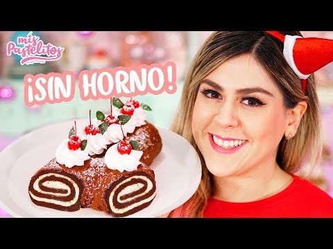 Tronco Navideño Sin Horno Ni Batidora Mis Pastelitos Youtube Postres Navideños Tronco Navideño Postres Navideños Sin Horno