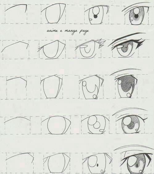 فصل تعليم رسم الانمي نماذج 2 How To Draw Anime Eyes Anime Drawings Manga Drawing