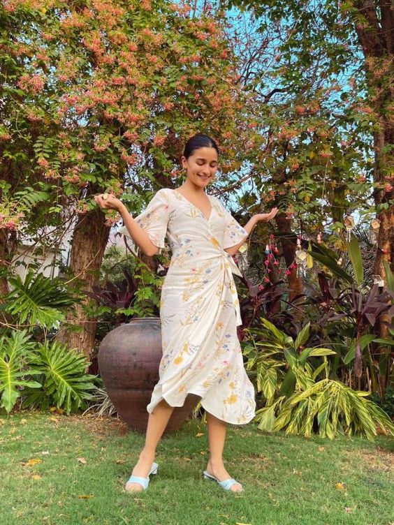 Alia Bhatt does summer dressing right in a floral printed Summer Somewhere wrap dress: Yay or Nay?