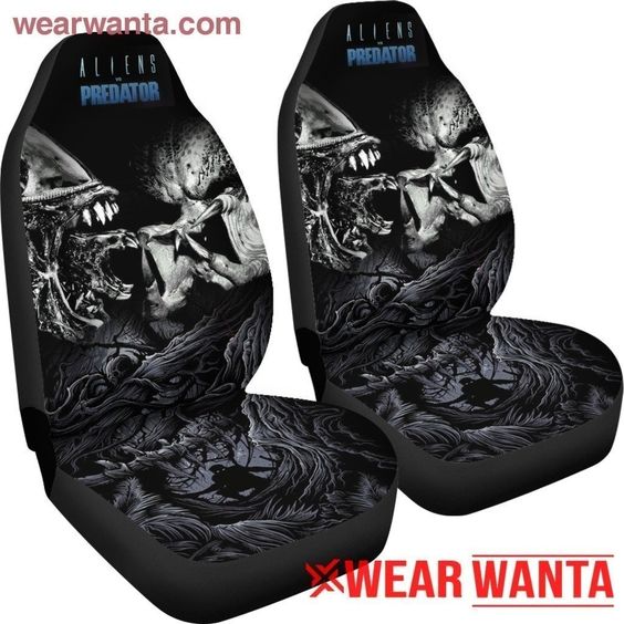 Aliens Vs Predator Car Seat Covers LT03All of our Car Seat Covers are Set of 2 custom-made-to-order and handcrafted to the highest quality standards. Constructed with high-quality polyester micro-fiber fabric for maximum durability and comfort. Add style to your seats while protecting them from spills, stains, tearing, fading, and more. Designed for quick and easy installation on most car and SUV bucket style seats- no tools required. Elastic backing and fastening system ensures a snug and secur
