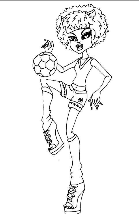 clawdeen wolf walking coloring page monster high pinterest wolf monster high and monsters