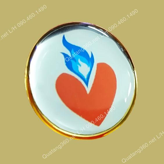 Làm huy hiệu bằng đồng in nền trắng Làm huy hiệu bằng đồng in nền trắng