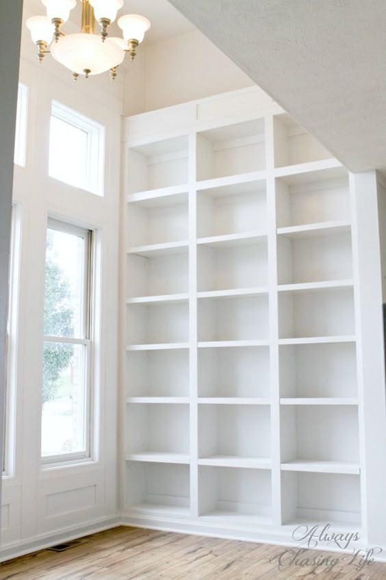 Fawn\'s Library Built-in Bookshelves - Reveal - Sawdust Girl®