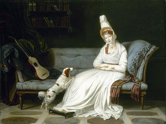 Women and Music in Painting 16-18th c, Louis Gauffier Portrait of Elizabeth Vassal