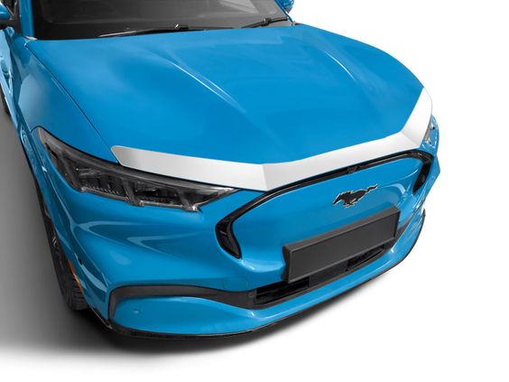 The AVS Chrome Aeroskin(R) Hood Protector provides a tough defense against road debris for your vehicles hood. Aeroskins flush mount design fits the hood contours perfectly providing the best leading edge hood protection today. Aeroskins are made in the USA and come with a Limited Lifetime Warranty.This Part Fits: Year Make Model Submodel 2021-2022 Ford Mustang Mach-E California Route 1 2021 Ford Mustang Mach-E First Edition 2021-2022 Ford Mustang Mach-E GT 2021-2022 Ford Mustang Mach-E Premium