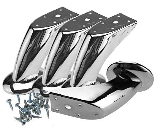 BEDS 4x CHROME FURNITURE LEGS METAL FEET 150mm SOFAS CHAIR CABINETS SELF FIX BEDS 4x CHROME FURNITURE LEGS METAL FEET 150mm SOFAS CHAIR CABINETS SELF FIX
