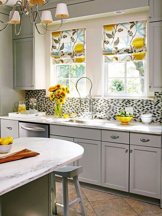 23 Ways To Enhance Your Kitchen Yellow Decor Spring Kitchen Decor, Yellow Black And White Kitchen Curtains