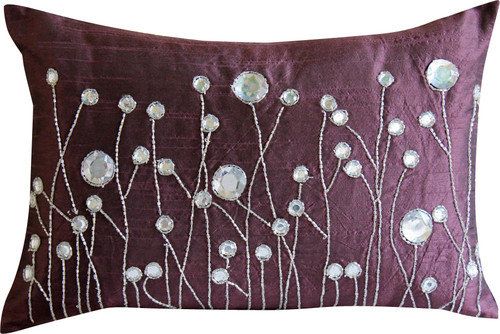 Lumbar Rectangle Pillow Covers Accent Pillow Covers and Sham Covers Plum