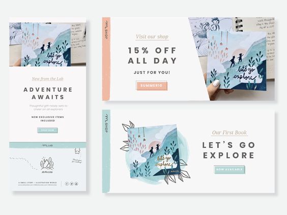 Web banners + Newsletter by Guðbjörg Tómasdóttir