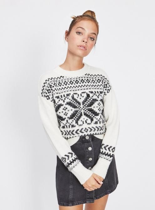 black fairisle jumper