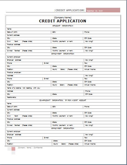 credit application form By filling in the credit application form - credit application credit application form By filling in the credit application form - credit application