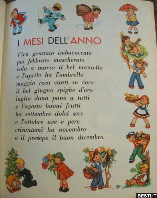 I Mesi Dell'anno.. | Besti.it - Immagini Divertenti, Foto, Barzellette, Video | Filastrocche, Brevi Poesie, Filastrocche Scuola Dell'infanzia