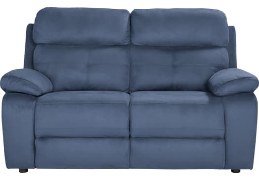 Corinne Blue 5 Pc Living Room With Reclining Sofa Love Seat Reclining Sofa Blue Loveseat
