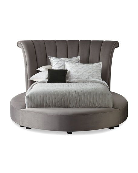Haute House Katya Round Bed Matching Items California King Platform Queen California King Platform Bed, Round Platform Bed Frame Queen