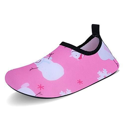 Caitin Kids Water Swim Shoes Quick Dry Non-Slip Barefoot Aqua Socks for Beach Pool