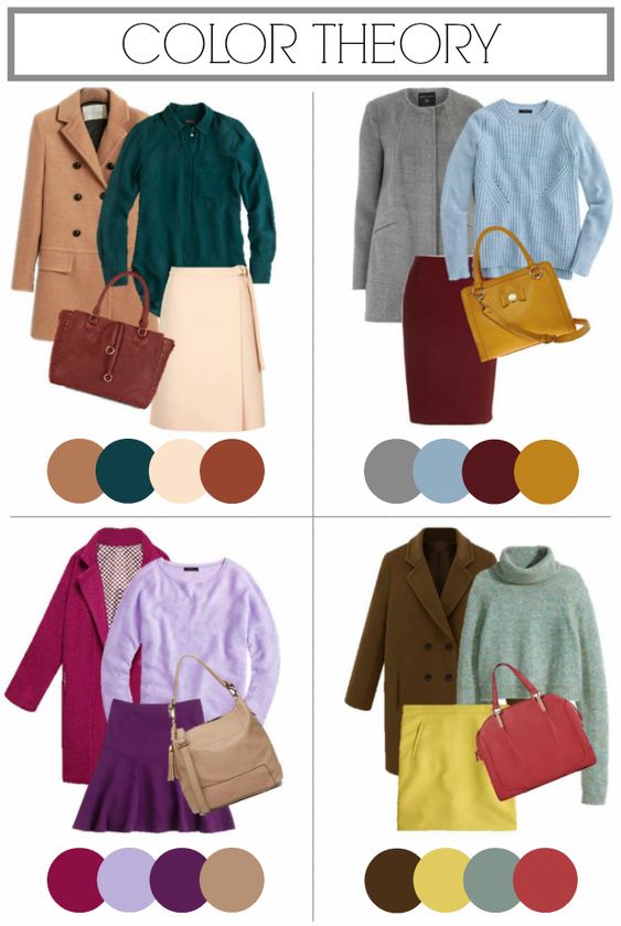 Color pairings to try - casaco vinho martha e blusa azul