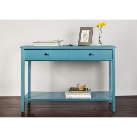 Threshold Windham Console Table Blue Dining Room Blue Console Table Dining Room, Teal Blue Console Table