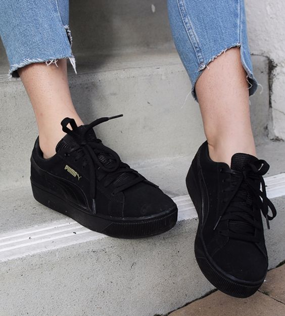 puma vikky platform schwarz gold puma vikky platform schwarz gold
