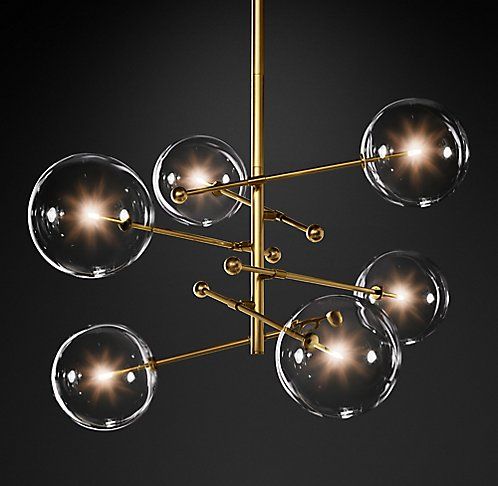 Glass Globe Mobile 8 Arm Chandelier Rh Modern Cer Pendant Lighting Glass Globe Chandelier, Rh Modern Glass Globe Chandeliers