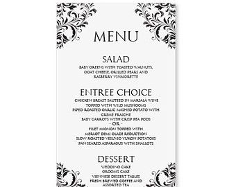 drink menu template word