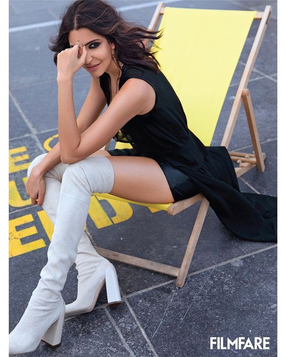 Filmfare on Instagram: “Peek-a-boo! Here’s another stunning shot of @anushkasharma from our latest cover shoot.”