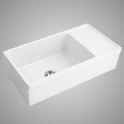 36 Inwood Fireclay Single Bowl Farmhouse Sink With Drainboard - Fireclay Kitchen Sink With Drainboard 36 Inwood Fireclay Single Bowl Farmhouse Sink With Drainboard - Fireclay Kitchen Sink With Drainboard