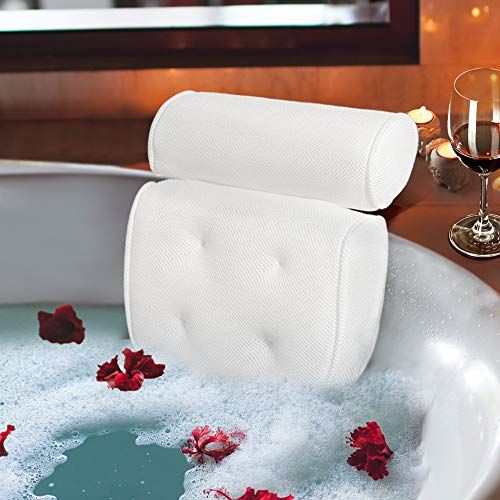 PVC Relaxing Spa Neck Back Cushion Bathtub Pillow Bath Cushion Head Neck Rest