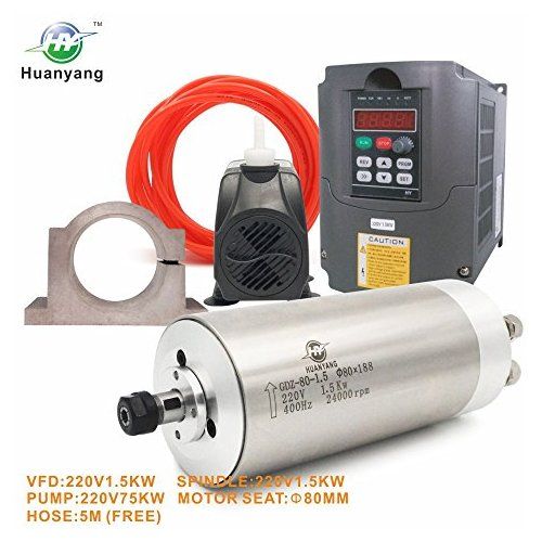 1.5KW ER11 FOUR BEARING WATER COOLED SPINDLE MOTOR CNC ENGRAVING MACHINE MILLING