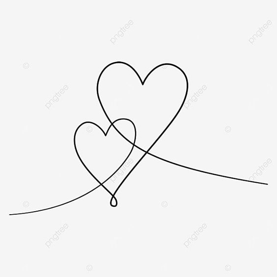 Love Continuous Love Valentines Day Decorative Line Line Draw, Valentine S Day, Love, Line PNG and Vector with Transparent Background for Free Download