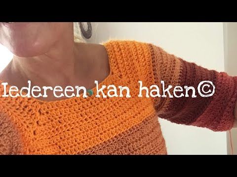 Iedereenkanhaken C Actionsweater Truitje Deel 1 Easy Crochet Nederlands Handmade Tutorial Youtube Haken Sweater Haaknaalden