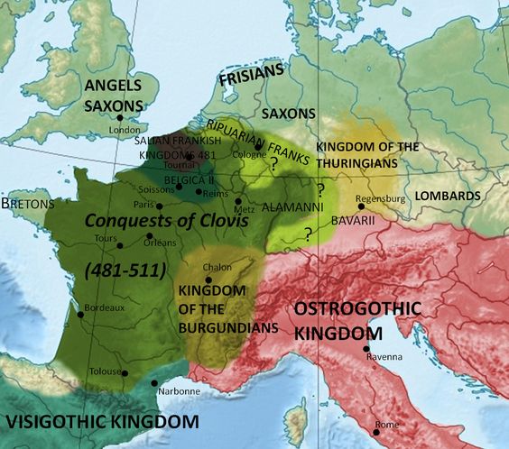 Conquests of Clovis between 481 and 511