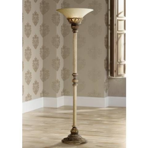 Kathy Ireland Timeless Elegance 72 H Torchiere Floor Lamp F6008 Lamps Plus Traditional Torchiere Floor Lamp, Torchiere Floor Lamp With Alabaster Glass Shade
