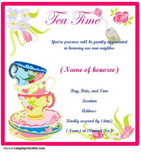 Tea Party invite inspired by the shape of a tea bag! Description - picnic invitation template Tea Party invite inspired by the shape of a tea bag! Description - picnic invitation template