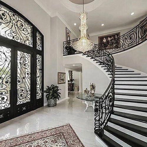 Glamorous And Exciting Entryway Decor Inspiration See More Luxurious Interior Design Details At Luxxu Luxury Houses Entrance Luxury Staircase Mansion Interior