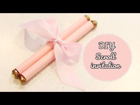 How To Make A Scroll Diy Invitations You Invitation Birthday - Diy Princess Scroll Invitations How To Make A Scroll Diy Invitations You Invitation Birthday - Diy Princess Scroll Invitations