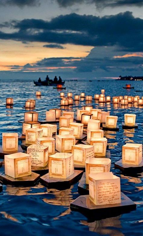 Floating Lantern Festival, #Honolulu, #Hawaii, USA. Based in OneOcean Port Vell, Barcelona - We are a luxury yacht rental company redefining the yacht charter experience. www.charterdart.com