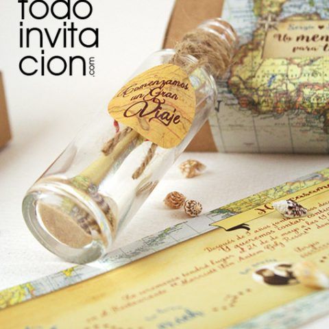 Boda danksagungskarten individualmente texto foto-mapa del tesoro como botellas post Boda danksagungskarten individualmente texto foto-mapa del tesoro como botellas post