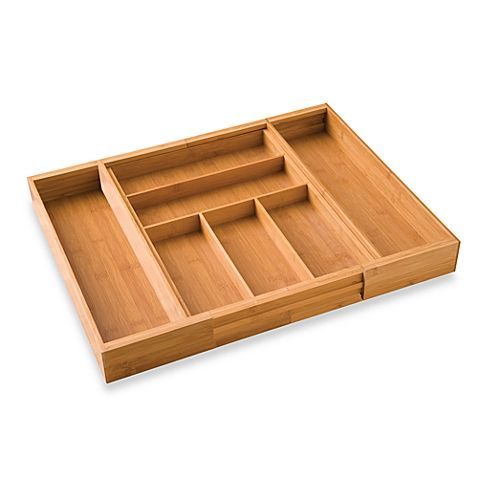 Totally Bamboo Expandable Cutlery Organizer Organizar Cocinas Pequeñas Organizador De Cajones Cocinas