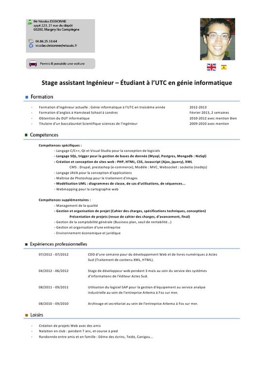 exemple cv ingenieur informatique pdf à imprimer ABDO Pinterest - numeracy coach sample resume exemple cv ingenieur informatique pdf à imprimer ABDO Pinterest - numeracy coach sample resume