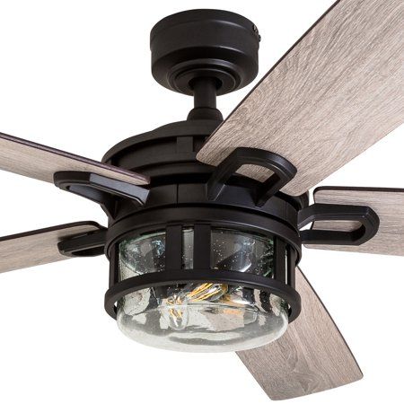 Honeywell 52 Inch Bontera Indoor 5 Blade Matte Black Craftsman Ceiling Fan With Remote Control Com In 2021 Fans Blade Matte Black Craftsman Ceiling Fan, 52 Inch Ceiling Fan With Remote