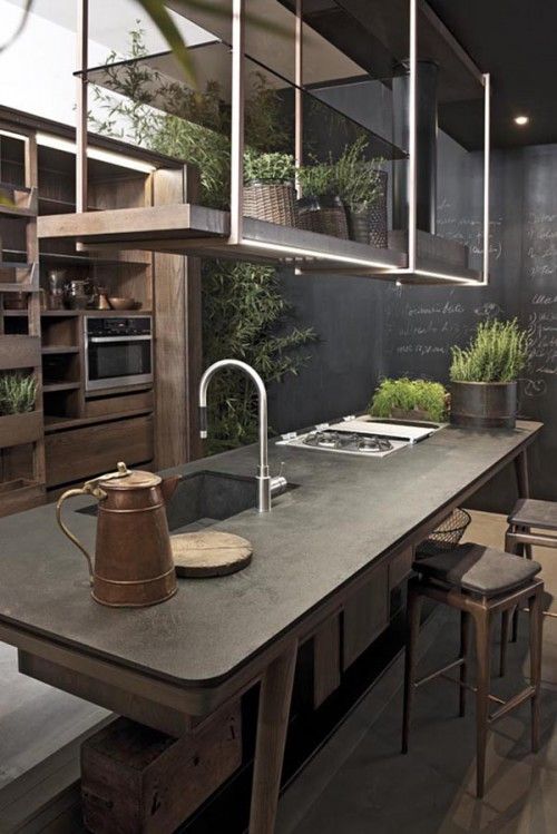 お洒落なキッチン 緑が多い Stylish Kitchen Kitchens With Concrete Countertops Kitchen Design お洒落なキッチン 緑が多い Stylish Kitchen Kitchens With Concrete Countertops Kitchen Design