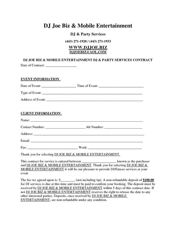 Music Performance Contract - Artist Performance Agreement - performance contract templates Music Performance Contract - Artist Performance Agreement - performance contract templates