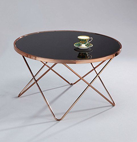 ASPECT Porto Round Coffee Table, Copper ASPECT Porto Glass Round Side Coffee