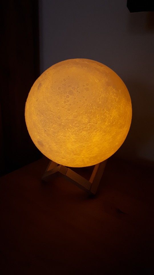 Luna Moon Lamp Medium 12 13cm 3d Printed Moon Lamp Etsy In 2020 Biodegradable Products Handmade Lamps Lamp