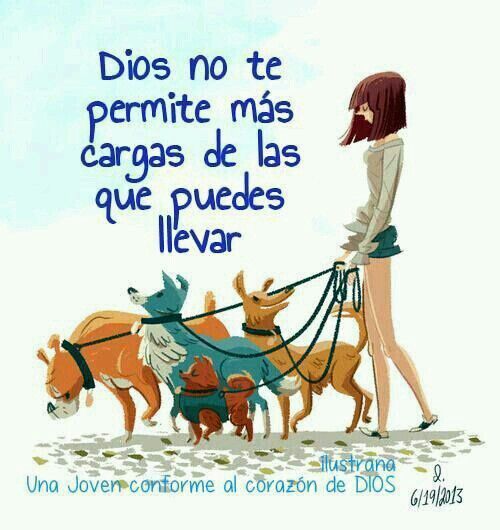Dios no te permite más cargas de las que puedas llevar. #crecimientoespiritual