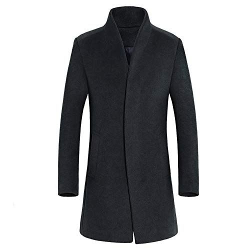 Susenstone Trench Coat Homme Long Slim Manteau en Laine Susenstone Trench Long pour Femme Manteau en Laine