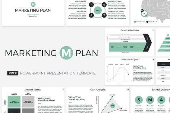 Marketing Plan PowerPoint Template by CreativeSlides on - gap analysis template Marketing Plan PowerPoint Template by CreativeSlides on - gap analysis template
