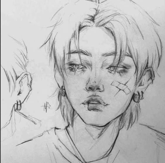 Pin by 💜🇮 🇵 🇺 🇷 🇵 🇱 🇪 🇺💜 on kpop çizim | Indie drawings, Animation art sketches, Line art drawings