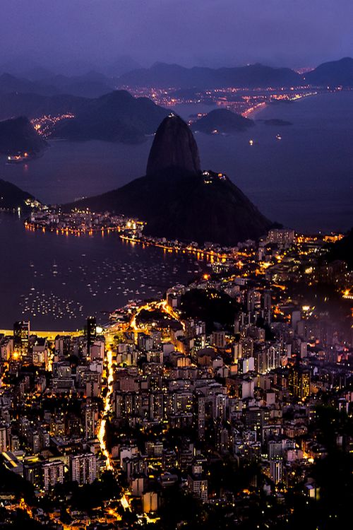 Rio De Janeiro At Night, Brazil